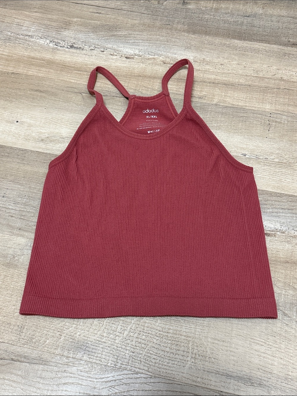 Ododos ribbed crop tank top